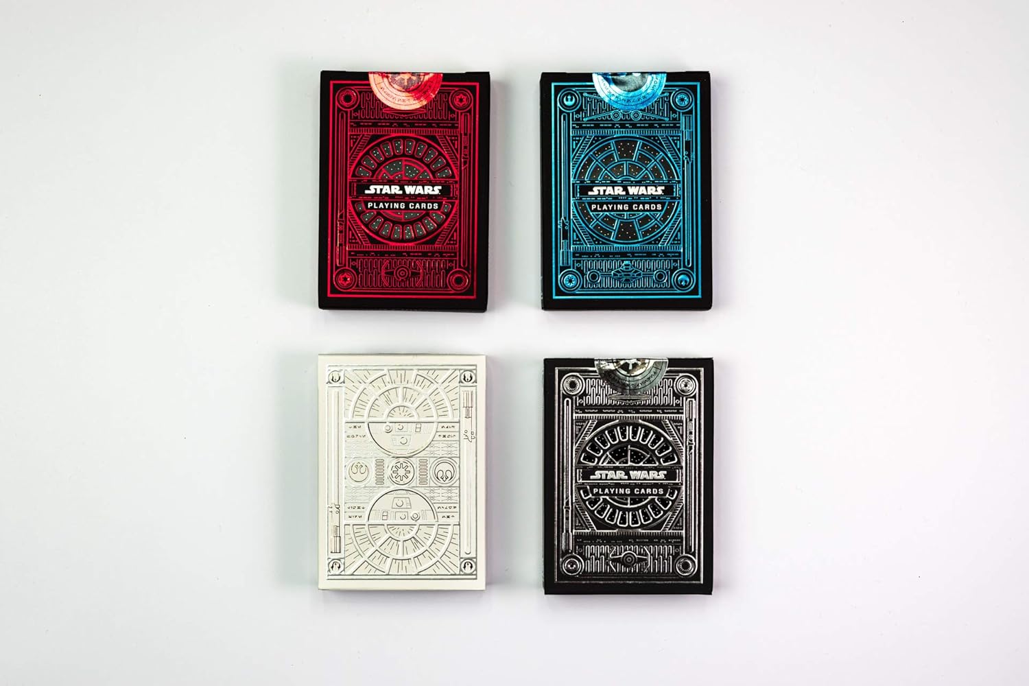 Officially Licensed Star Wars Playing Cards by theory11 (4 DECK SET) With  JP GAMES Deck Sleeves and Holographic Sticker  TopToy USA