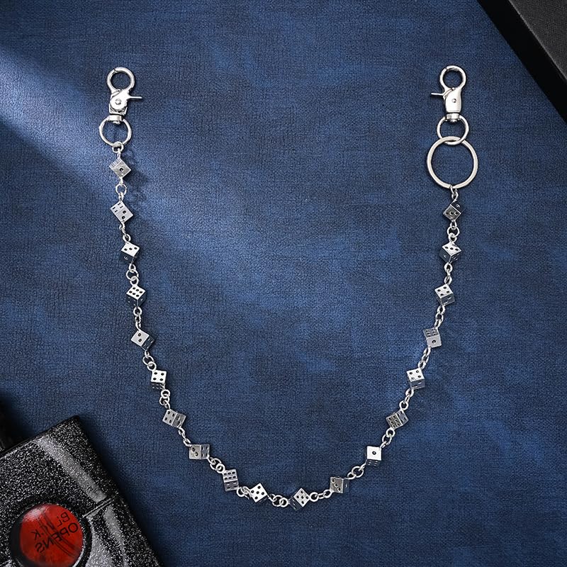 Image of Gothic Pants Chain Wallet Keychain Edgy Punk Hip Hop Waist Accessory for Jeans, Streetwear, and Rebel Women Men