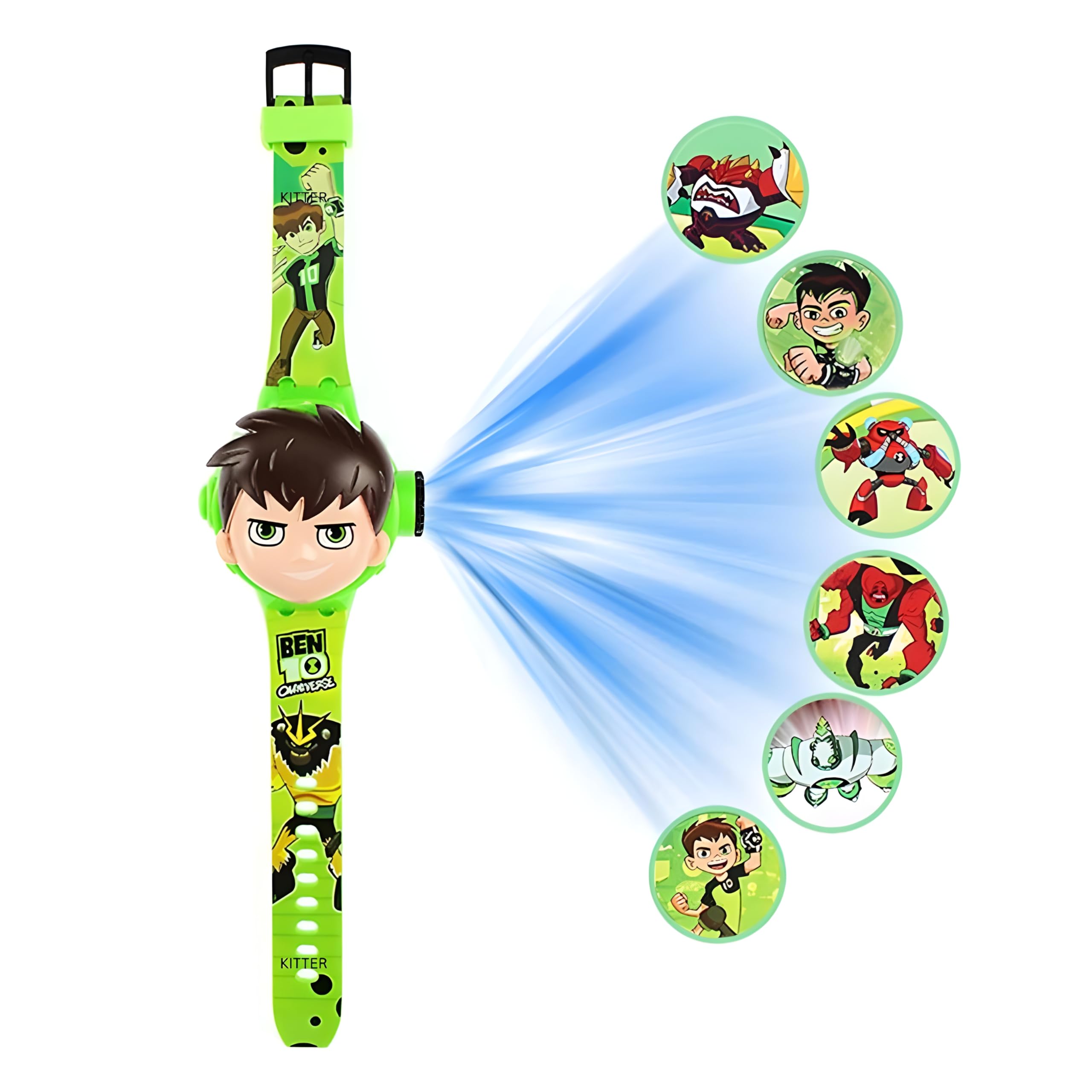 KITTER Green Ben Digital Watch for Boys Kids | Superhero Theme Wrist Watch for Boys | Super Hero Toys for Boys (B0CZT9Y5V9) Amazon Price History, Amazon Price Tracker