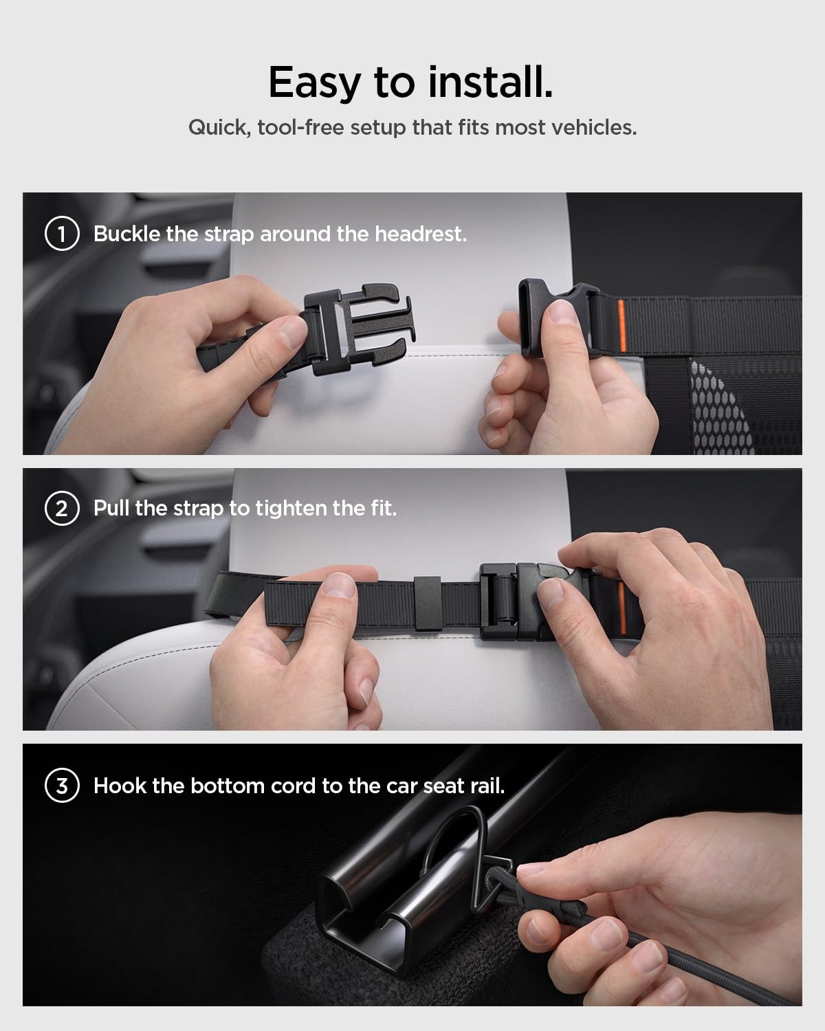 Spigen Tesla Model Y/3/X/S Paratia per Cani da Auto, Barriera per Animali, Divisore per Sedile Posteriore, Accessorio Compatibile con Tutte le Auto e con Tesla Model Y Juniper, Model 3 Highlnad
