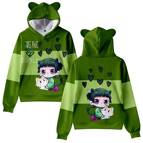 ISaikoy Anime The Apothecary Diaries Hoodie Maomao Ears Sweatshirt Jacket