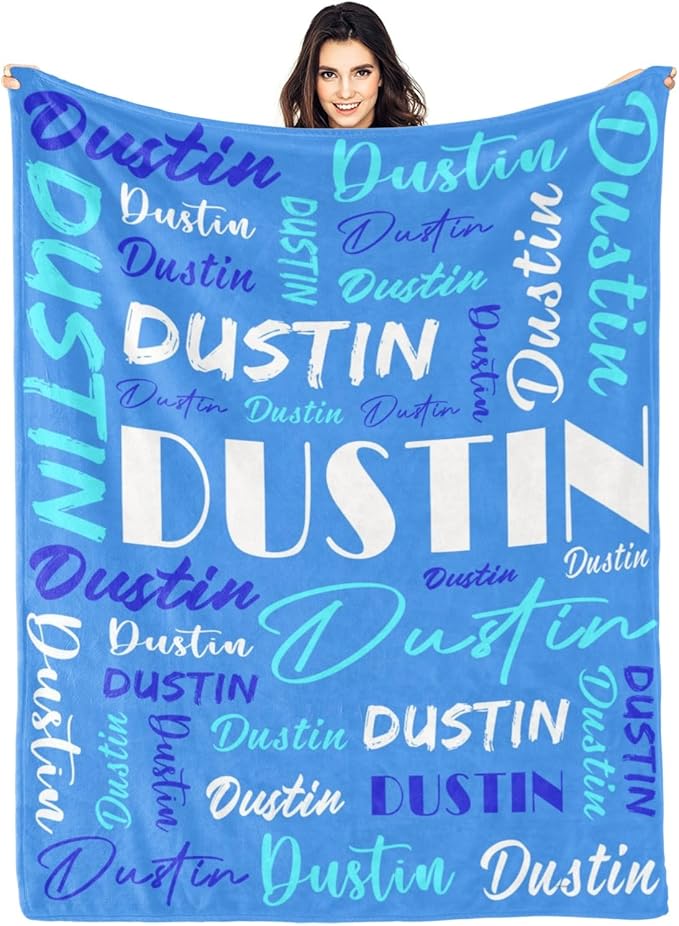 Personalized Blankets for Kids with Names Customized Blankets with Name for Adult Custom Blanket Gift for Birthday Christmas Valentines Day Gift