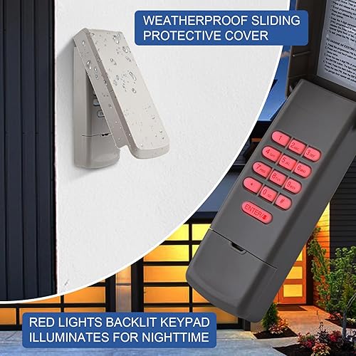 Miniatura 4 de Teclado de apertura de puerta de garaje para Liftmaster Chamberlain Craftsman Abridores Sustituye 877MAX G940EV-P2 878MAX 377LM 977LM 877LM 66LM