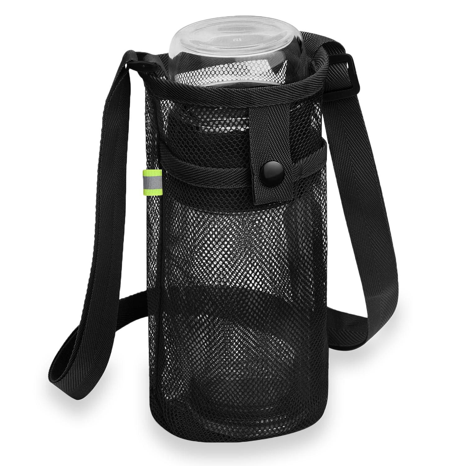 JOOTUEPO Water Bottle Carrier Bag, Portable Durable Mesh Holder for Hiking Travelling, Camping, Gym and Other Outdoor Activities