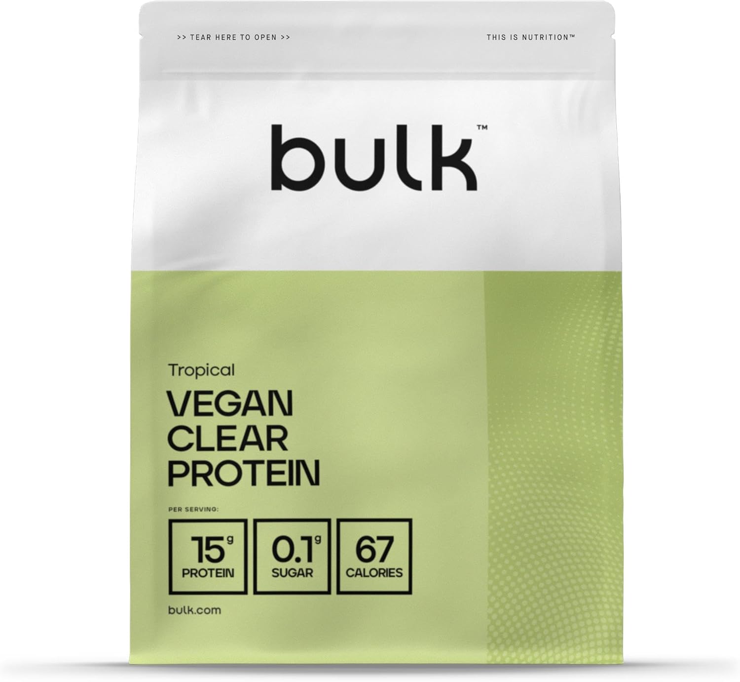 Bulk Clear Vegan Protein, Plant Based Protein Powder Shake, Tropical, 300 g, Packaging May Vary