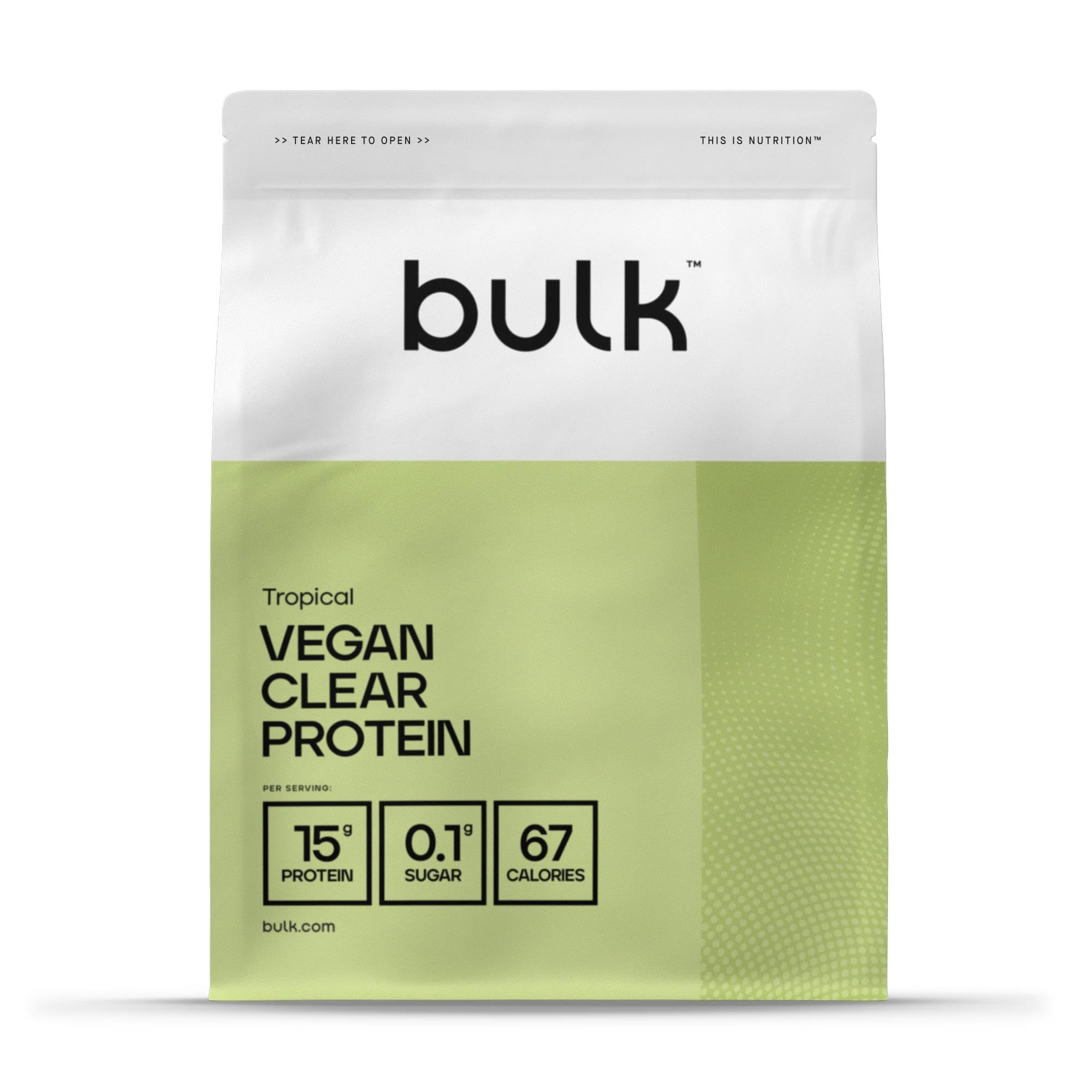 Bulk Clear Vegan Protein, Roślinny shake białkowy w proszku, Tropical, 300g, 15 porcji