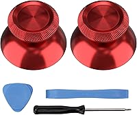 Vista 1 de Metal Thumbsticks for PS5 Controller, Aluminum Joystick Replacement Kit for Dualsense Controller Accessories (Red)