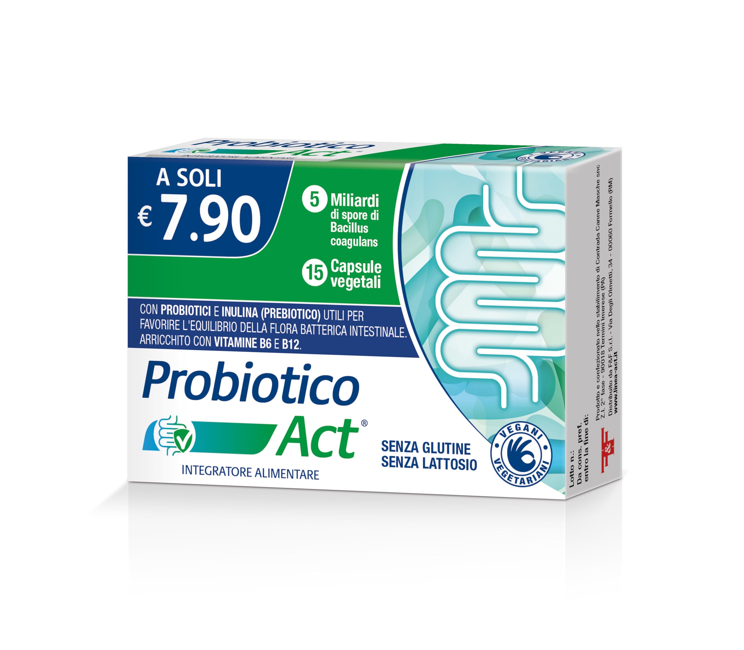 Probiotico Act, Integratore Alimentare, 15 Capsule