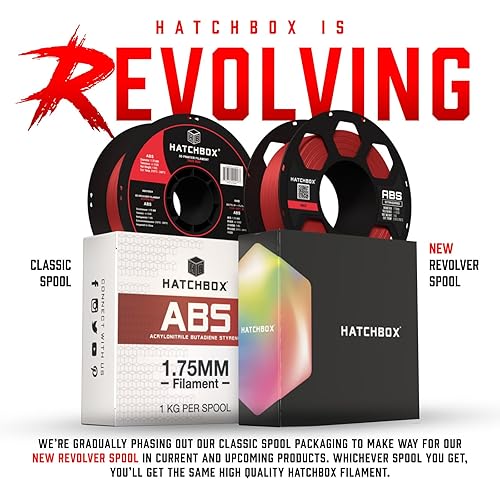 Miniatura 3 de HATCHBOX Filamento de impresora 3D ABS precisión dimensional - 0001in carrete de 22lbs 0069in amarillo transparente