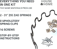 Vista 2 de House2Home Repuesto de resorte para tapicería de sofá de 31 pulgadas, kit de reparación de 2 unidades para muebles, silla, sofá, incluye clips