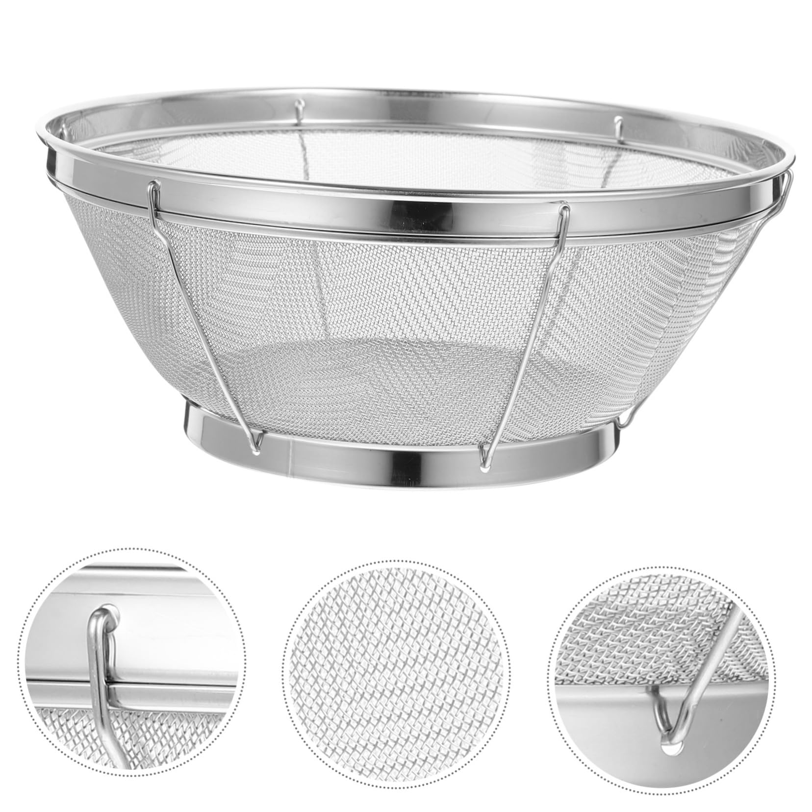MAGICLULU 2 Coladores de Cocina de Malla Fina Cesta para Lavar Arroz Cesta para Escurrir Frutas Y Verduras.