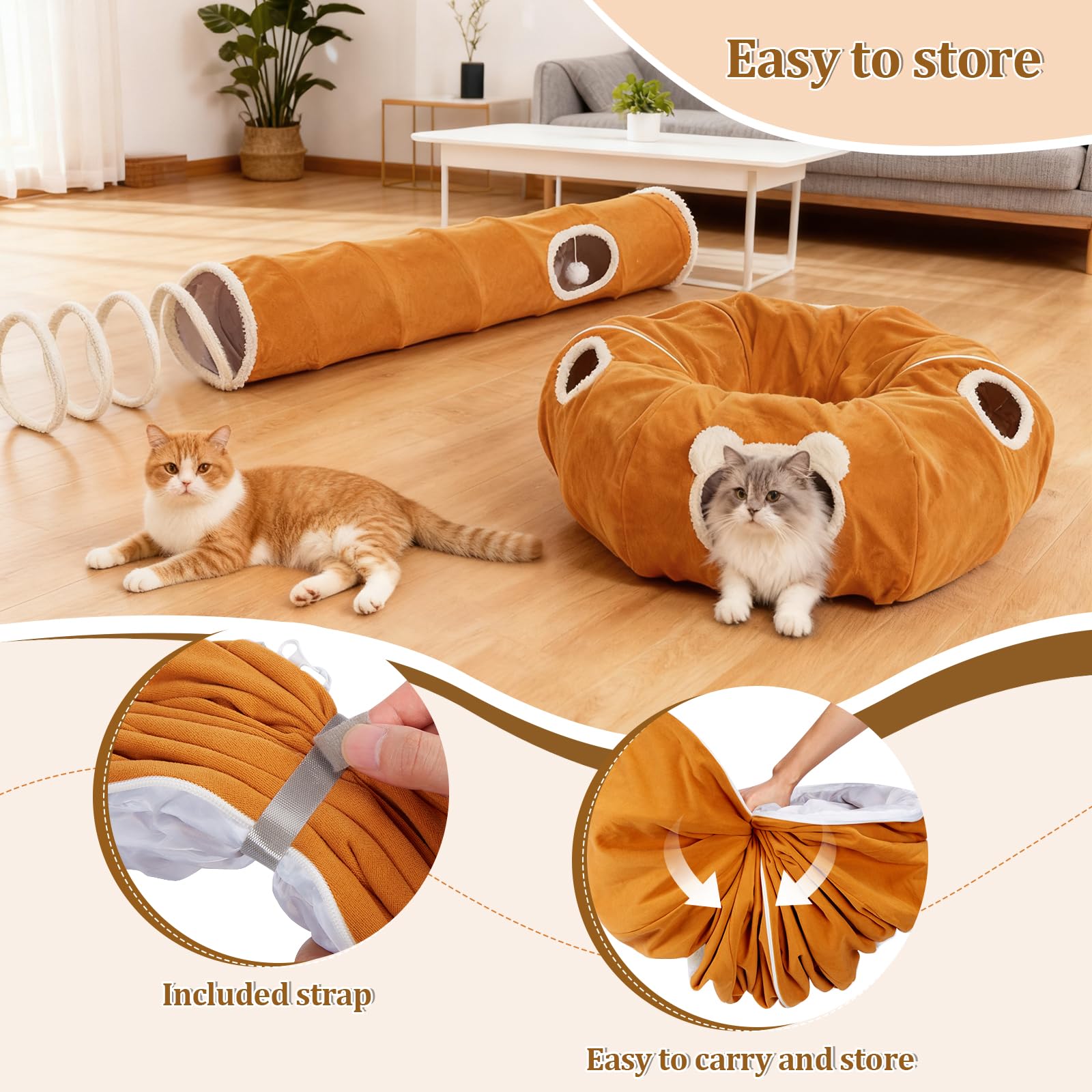 Ownpets Tunnel Lollipop pour chat Marron