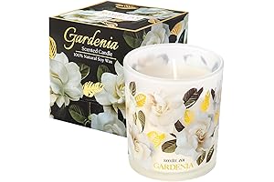 Gardenia Scented Candles - 6oz Aromatherapy Soy Wax Jar Candle for Home and Gift Idea