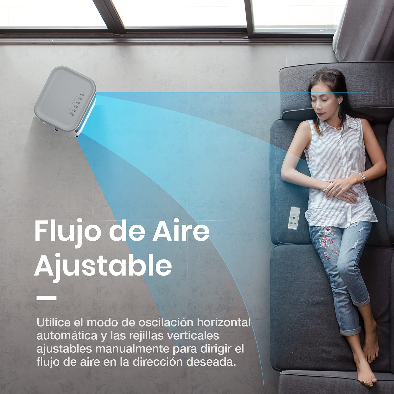 Pro Breeze Aire Acondicionado Portatil Silencioso Depósito 10L, 4 Modos, 3 Velocidades, Temporizador, Oscilación y Mando a distancia. Pinguino - Enfriador de aire