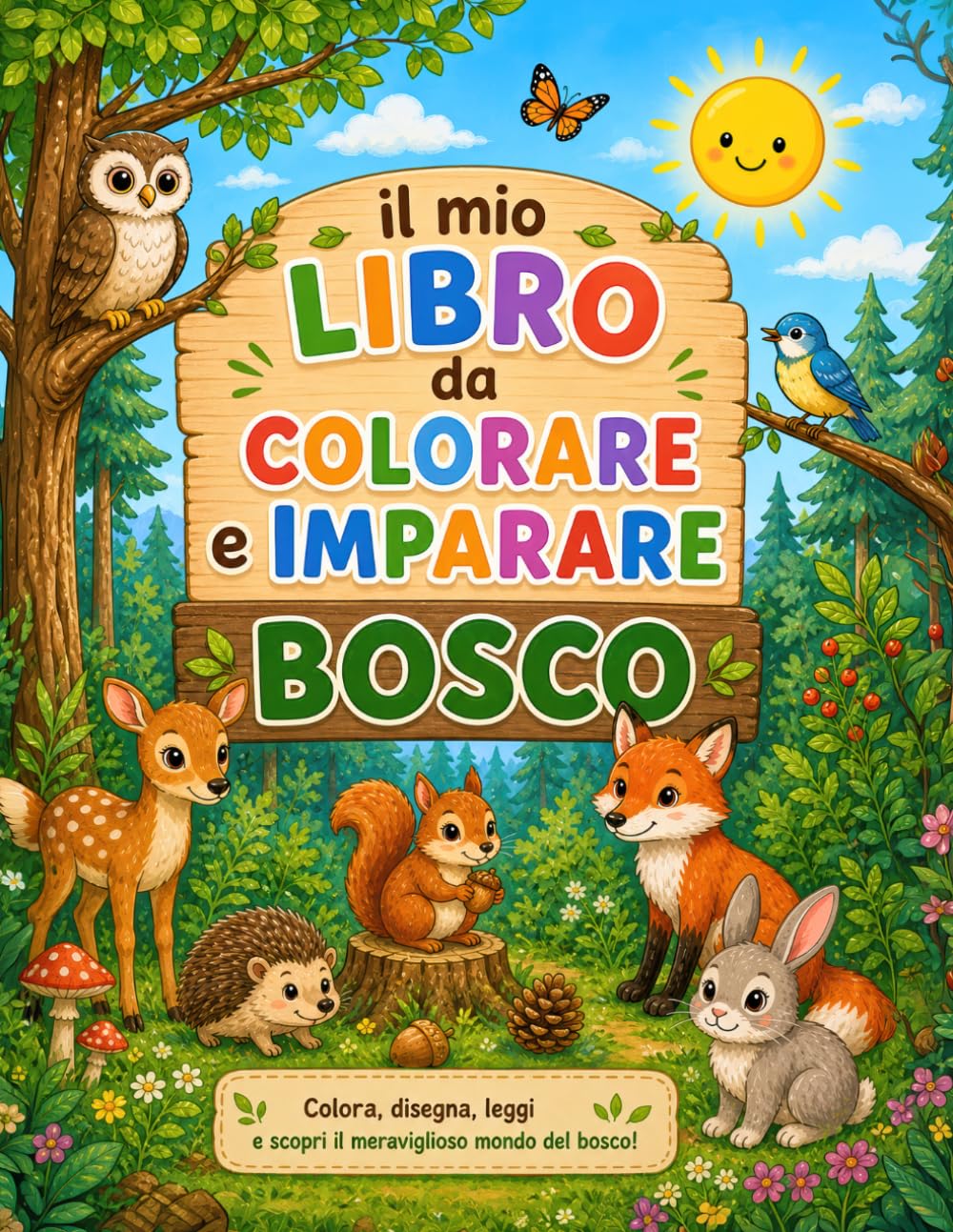 Colora e impara: Bosco