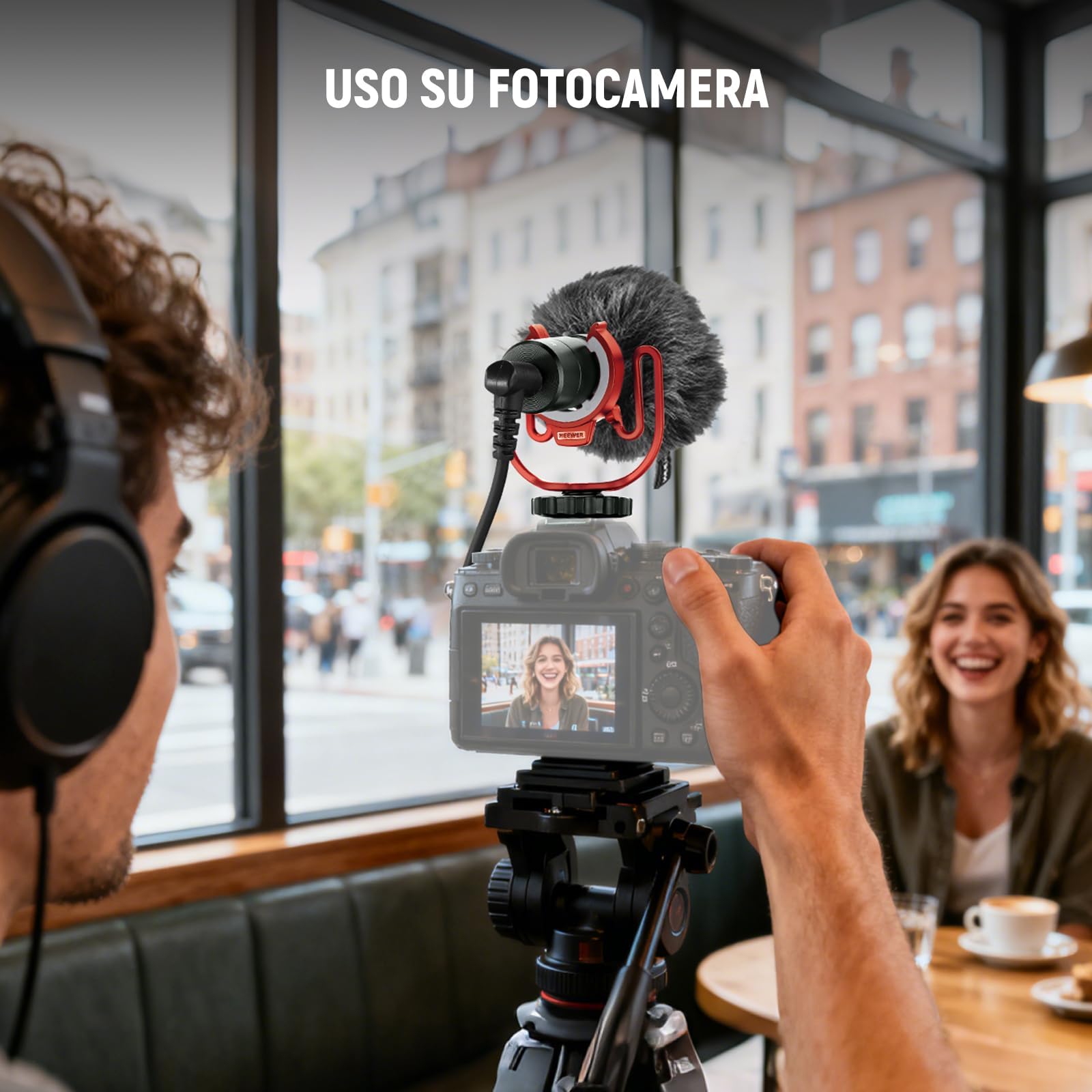 Neewer Microfono Vlog Plug & Play, mini microfono supercardioide 20-20KHz con TRS da 3,5 mm, USB C OTG, supporto antiurto, parabrezza compatibile con tablet Android Mac 16 15 14, Samsung S24, VM10