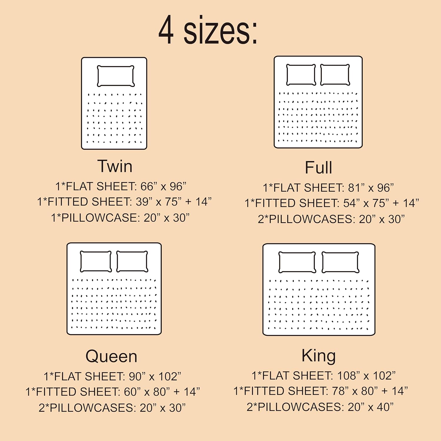 Soft Microfiber Eyelet Lace Embroidery 4 Piece Sheet Set - Luxurious Microfiber Bed Sheets - Includes Flat Sheet, Fitted Sheet with Deep Pockets, & Pillowcases (White, Queen (U.S. Standard))