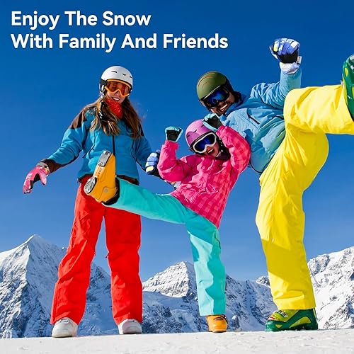 Miniatura 2 de Guantes de esquí, guantes de nieve, 3M Thinsulate guantes de invierno impermeables para clima frío para padres y niñas, ciclismo, conducción, correr