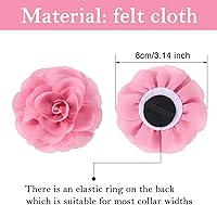 Vista 2 de WILLBOND Juego de 4 piezas de collar de lazo de flores para perro, collar de lazo multicolor para mascotas, juego de dijes de flores para cachorros