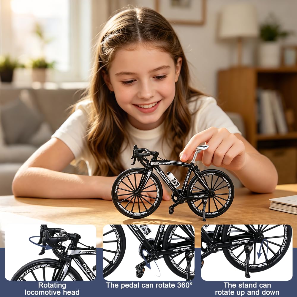 Model roweru górskiego, model roweru górskiego 1:10, zabawka, mini model roweru ze stopu roweru, model roweru górskiego, ornamenty do salonu, dekoracja stołu, biura (zielony)