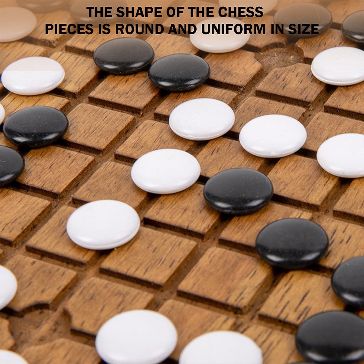 Ensemble de Jeu Trois en Un, résistant aux Rayures, Facile à Nettoyer et idéal pour Les Amateurs de go et de gomoku(A,51 * 51 * 10cm)