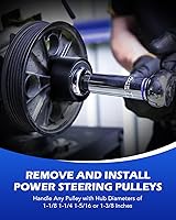 Vista 2 de Orion Motor Tech - Juego de herramientas de extracción e instalación de polea de bomba de dirección asistida, herramientas de extracción e