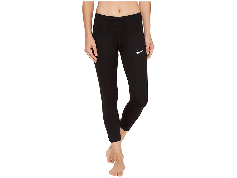 

Nike Power Essential Running Crop (Black/Black) Women's Clothing