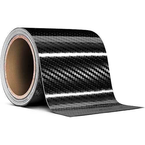 VViViD High Gloss Epoxy Black Carbon Fiber Vinyl Detailing Wrap Tape DIY Roll (4" x 20ft)