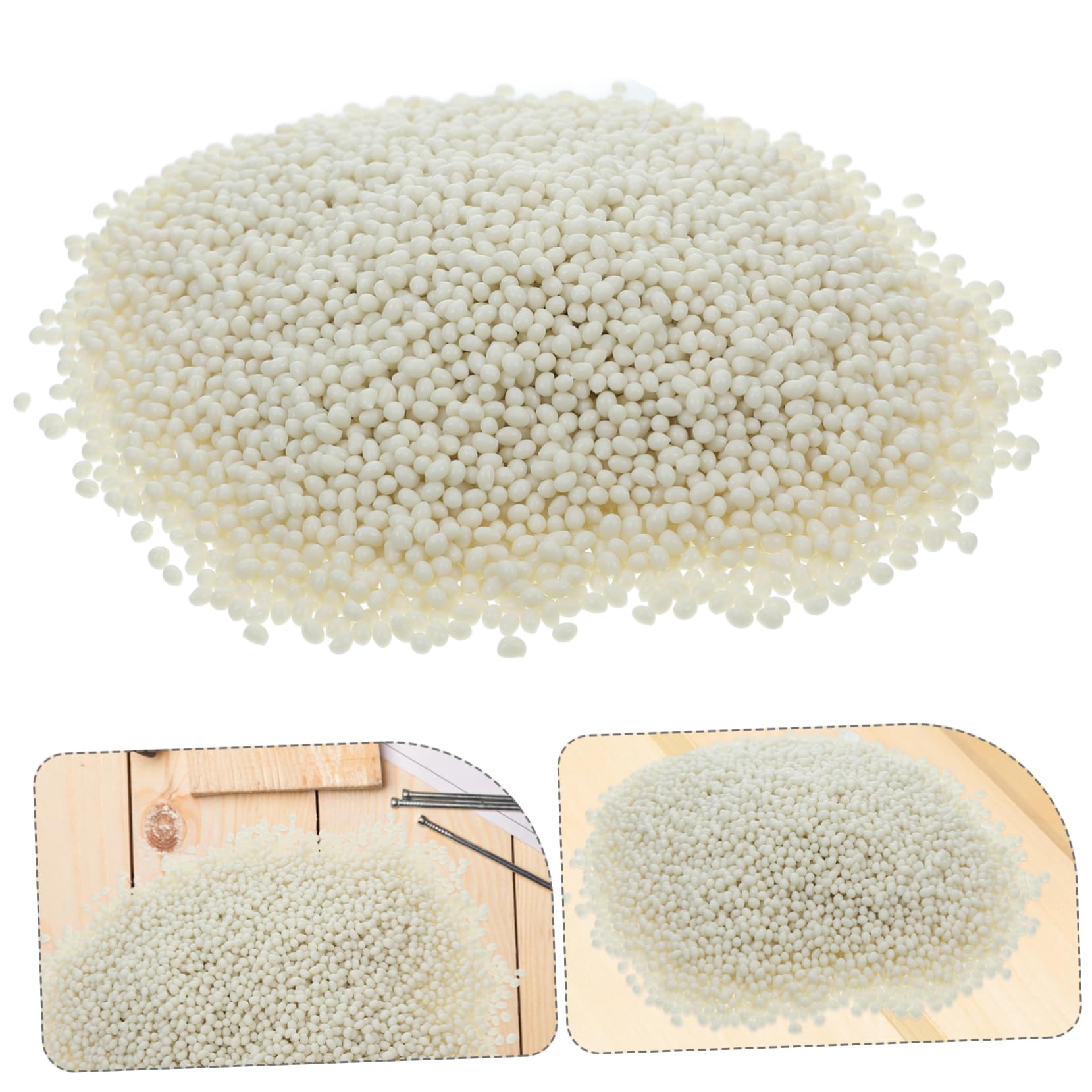 Ciieeo 1000g de Cola Carpintero Madera en Gránulos de Pegamento Termofusible Pvc Blanco, Adhesión Fuerte Olor para Muebles, Ventanas y Armarios