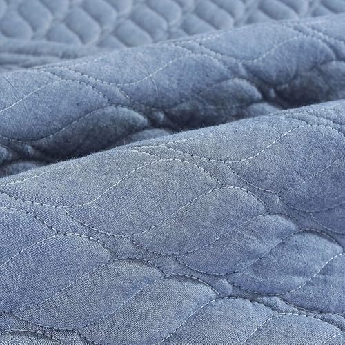 Miniatura 4 de vctops Funda de sofá de algodón fundas acolchadas de color sólido a rayas para sofá seccional funda antideslizante para sofá protector de muebles