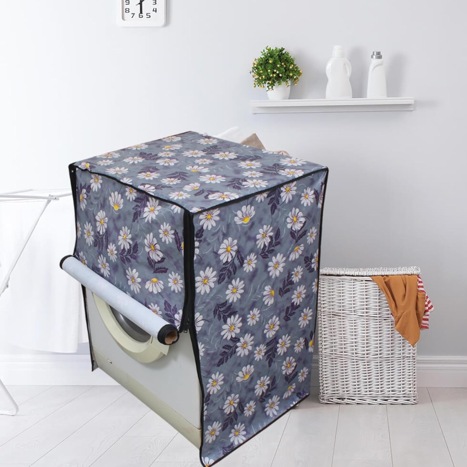 Zostera Washing Machine Cover Compatible With IFB 8 Kg 5 Star with AI Powered, Wi-Fi, Fully Automatic Front Load Washing Machine Cover (SENATOR WSS 8014, 61.5 × 59.8 × 87.5)Blue-image-15