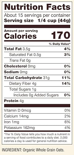 Miniatura 7 de Avena orgánica arrollada regular Bobs Red Mill  16 oz