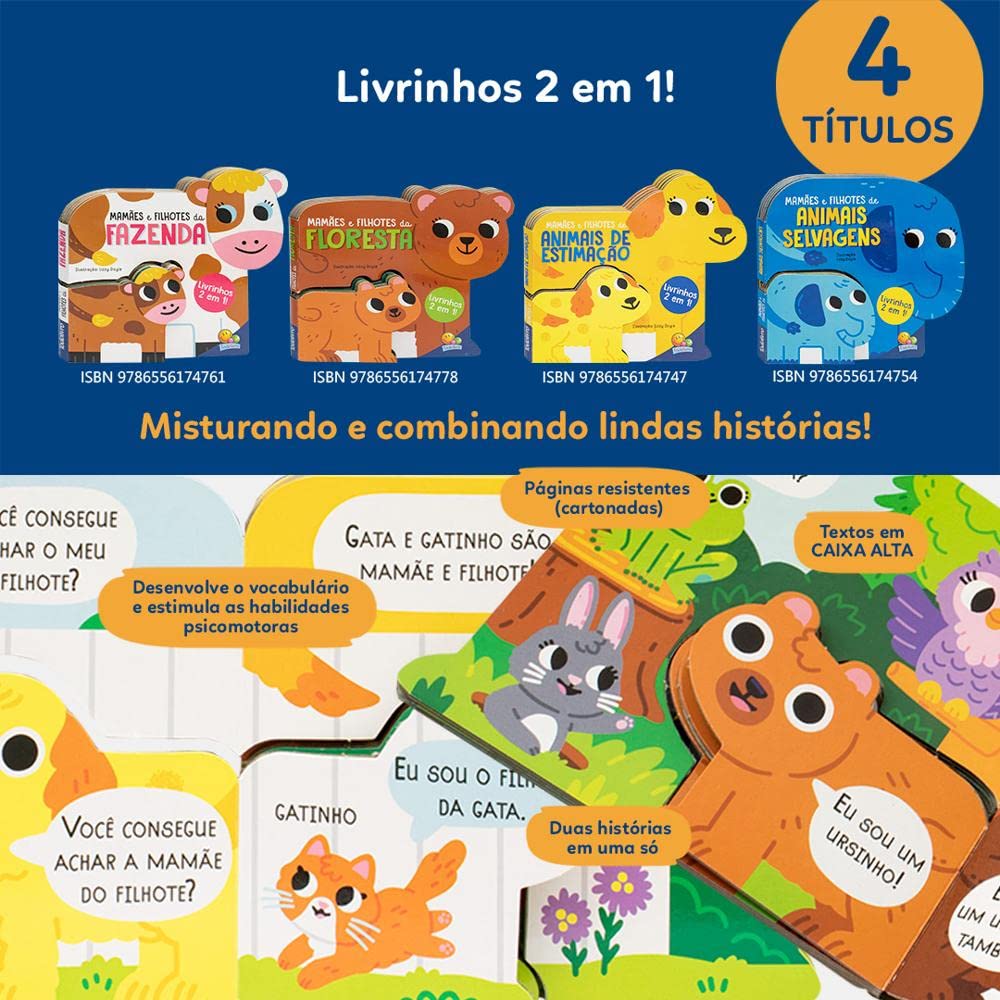 LIVRINHOS 2 EM 1! ANIMAIS SELVAGENS