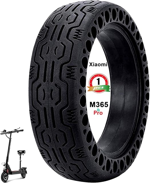 Electric Scooter Fluorescent Tire,Durable Anti-Explosion Tire Tubeless Solid Tyre for Xiaomi M365 8.5 Inch Front/Rear Electric Scooter 8 1/2 Electric Scooter Tire Accessories