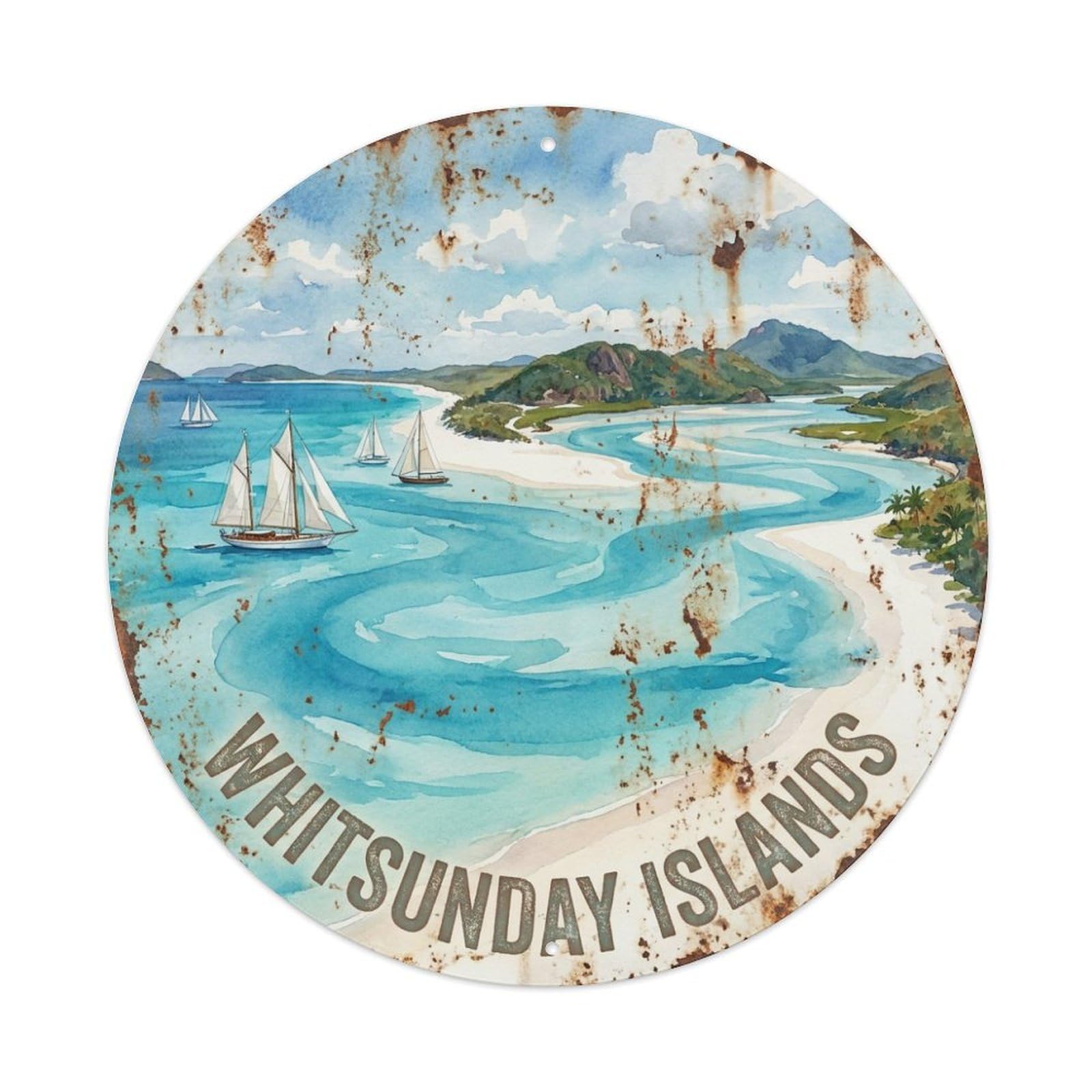 Travel Australia Retro Whitsunday Islands Metal Tin Sign