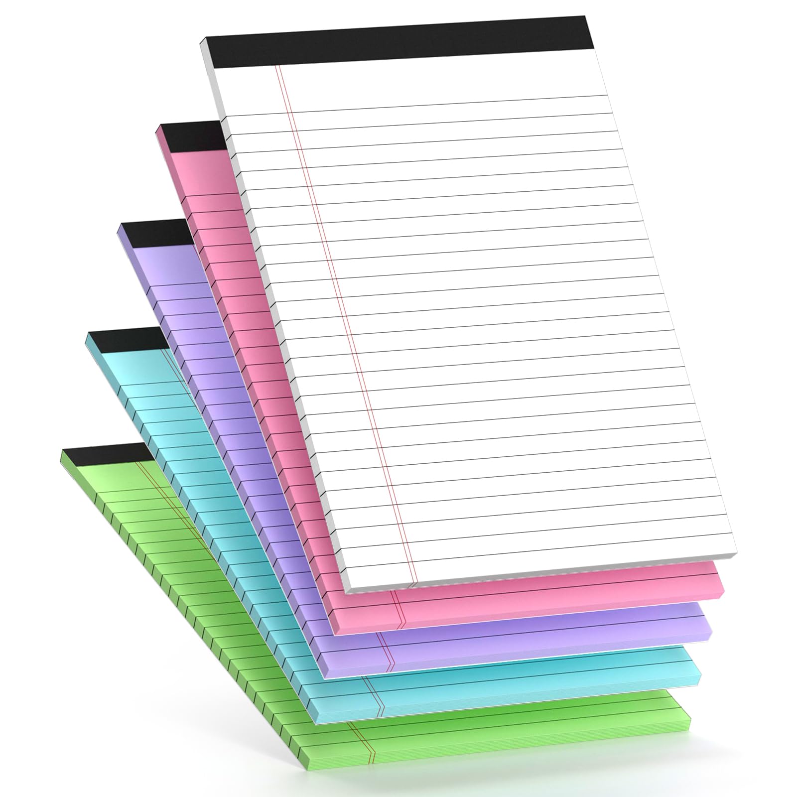 5 Pcs Note Pads 5 x 8 Inch Small Legal Pads 5 x 8 Colored Notepad 5 x