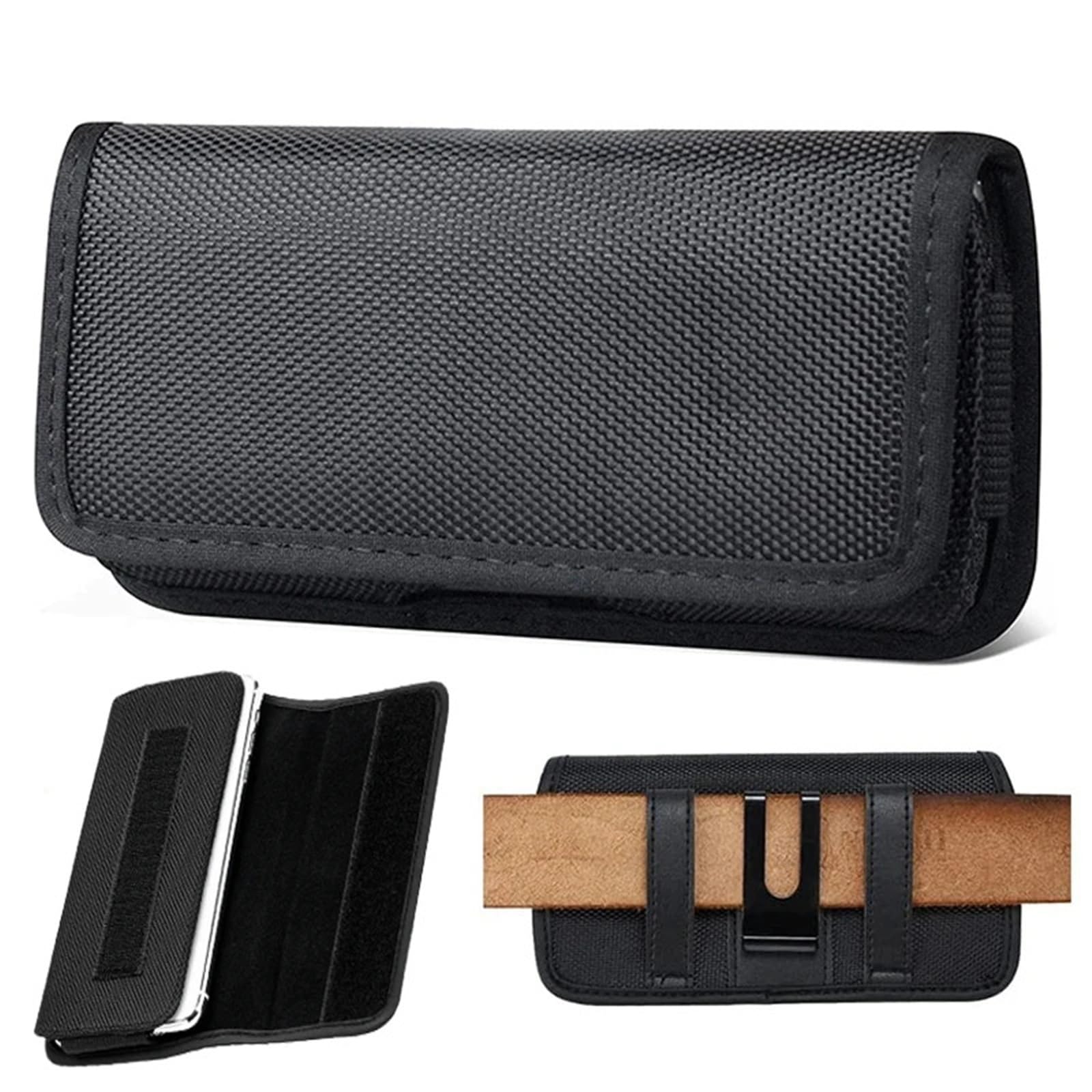 Phone Holster Case Nylon Cell Belt Clip 3.5-6. inch Pouch Carrying Waist Bag for per Escursionismo, Campeggio(XL)