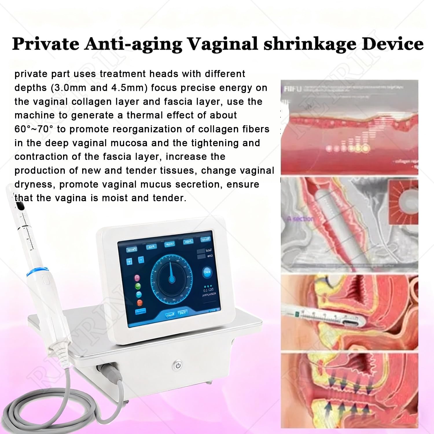 Qiang Dispositivo Professionale Riparazione Pavimento Pelvico Postpartum: Stimolatore Muscolare per Il Rafforzamento, Il Controllo della Vescica e la Salute Pelvica Femminile