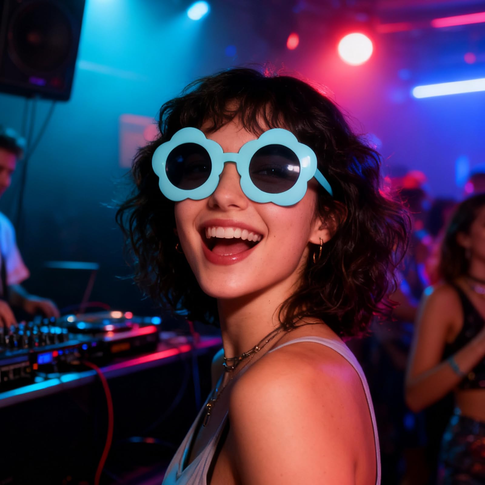 Party Glasses Funny Glasses Christmas Novelty Party Sunglasses Party Accessories Different Shapes Beach Party Decorations for Childen & Adults Luau Party Supplies Photo Prop Supplies (colorful-4) - Image 3