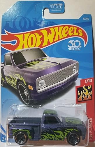 Hot Wheels 2018 50 aniversario HW Flames Custom '69 Chevy (púrpura) 11365, morado