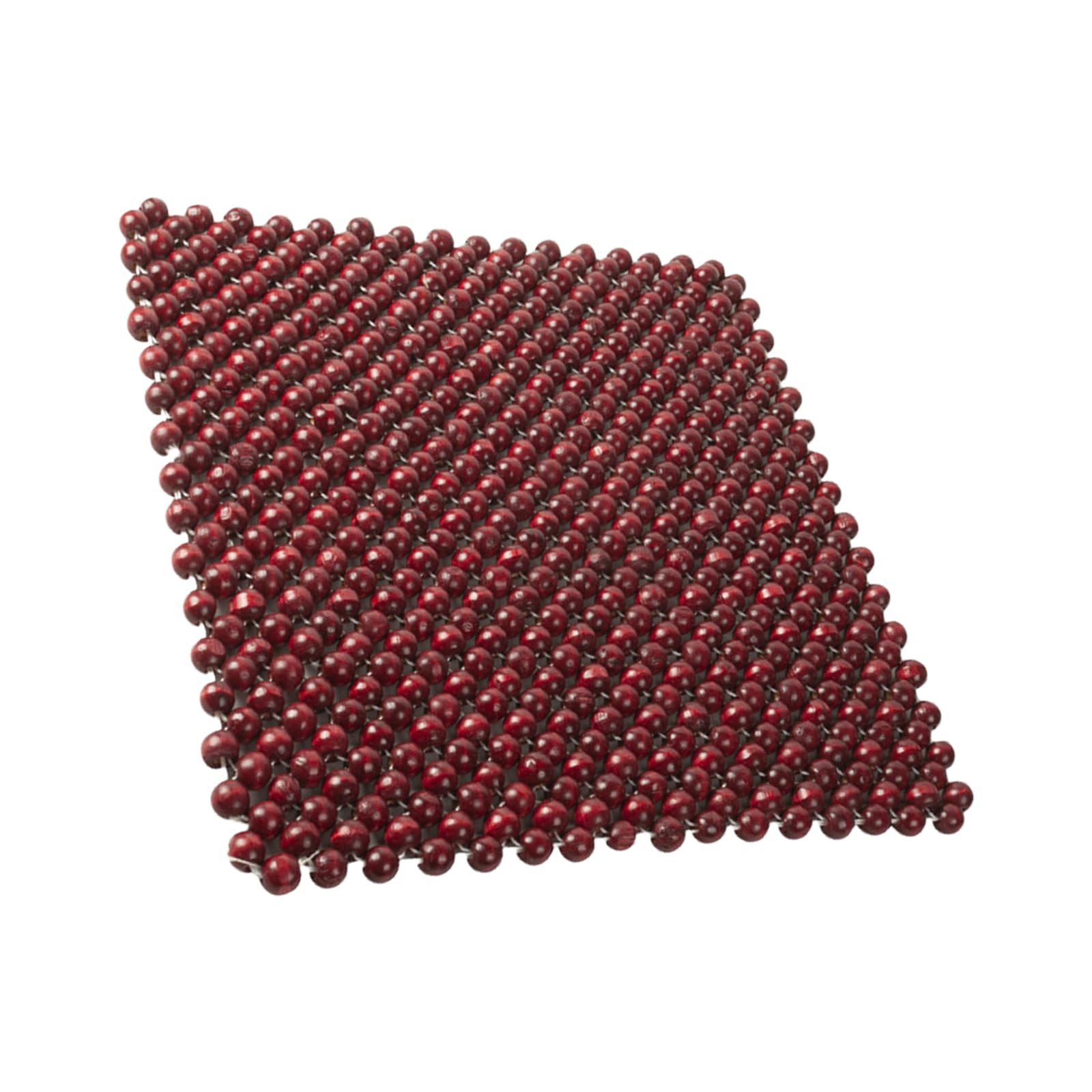 Tsophreniq Red Wooden Bead Mat Ergonomic Seat Cushion 16Inch Square Cushion Breathable 3 Color Wooden Bead Seat
