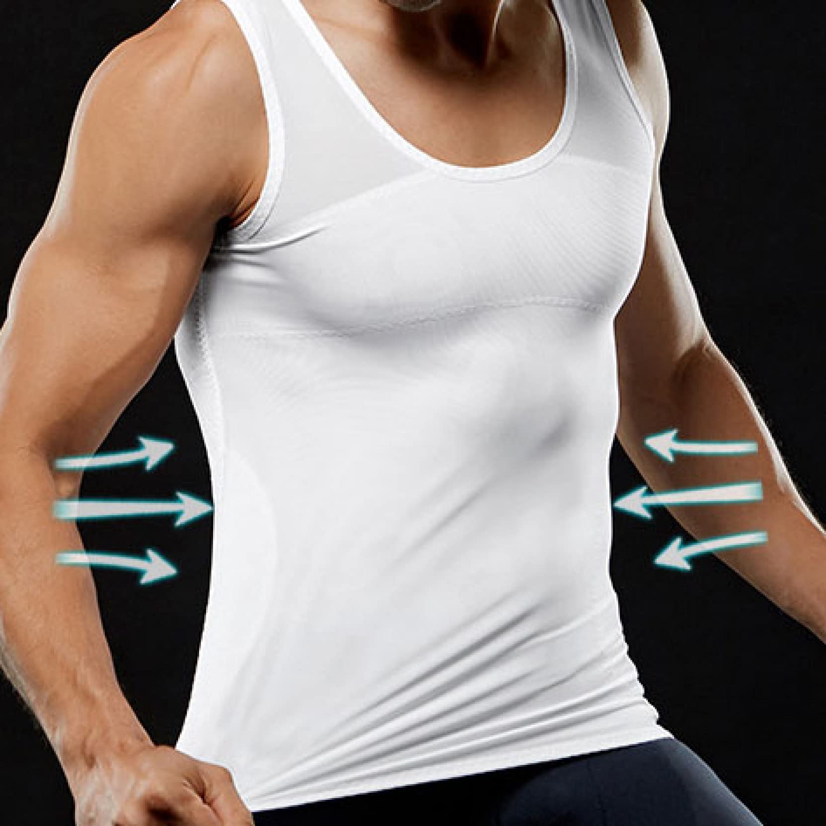 męskie oddychają koszulki kompresyjne fitness shapewear podkoszulki, hi compression body shaper kamizelka do odchudzania