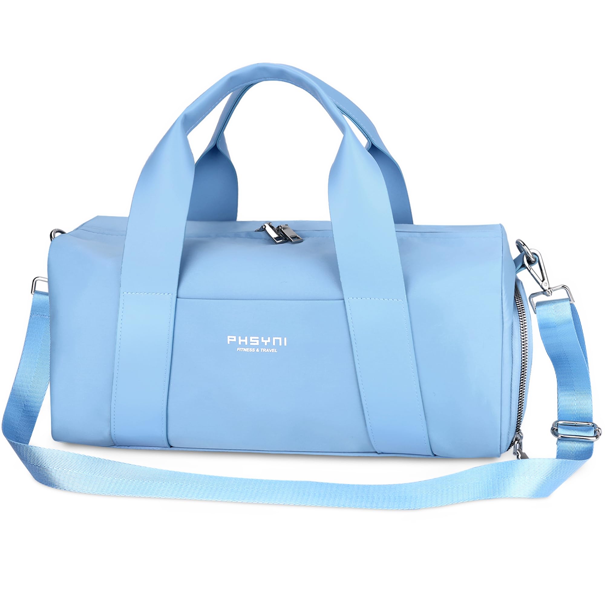 Sac de sport et de voyage bleu 15L pour femmes et enfants avec compartiment chaussures