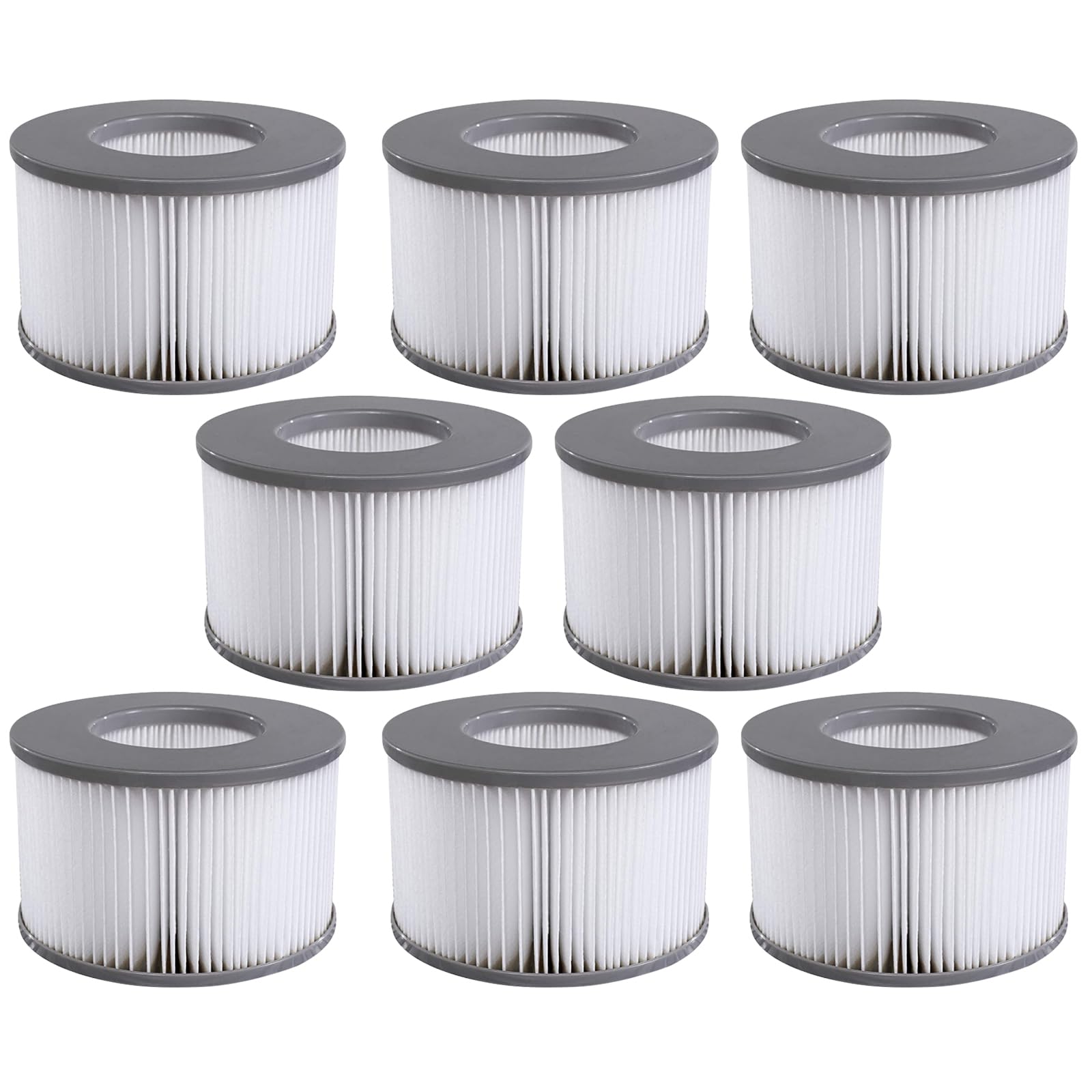Cartouches Filtrantes pour Mspa, Filtres de Rechange pour Whirlpoal Piscine Gonflable, Filtres pour Baignoire (8 Pcs)