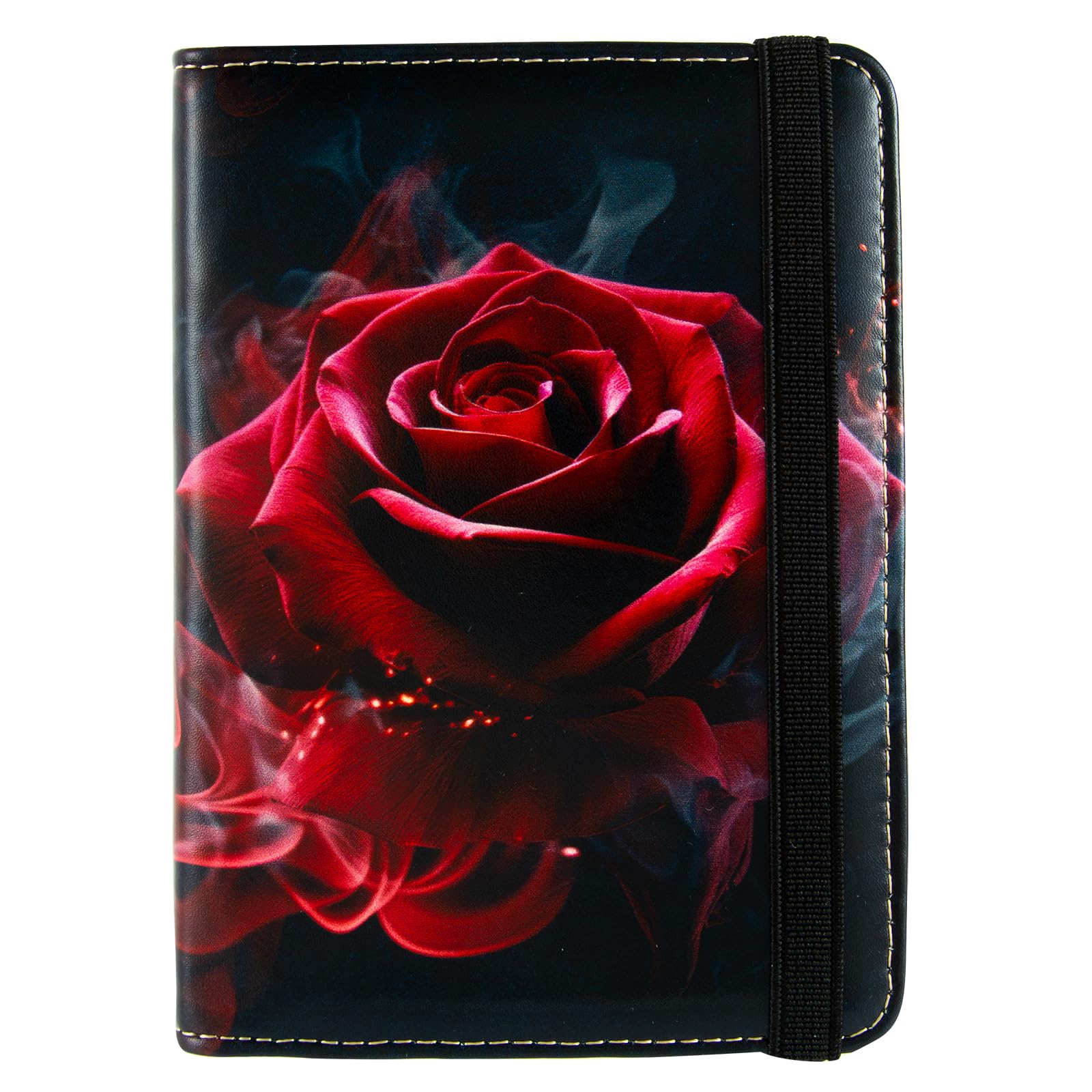 Passport Holder,Cute Passport Cover,Travel Wallet with Credit Card Slots Rfid passport Wallet Waterproof Documents Organizer Women Men (Red rose)