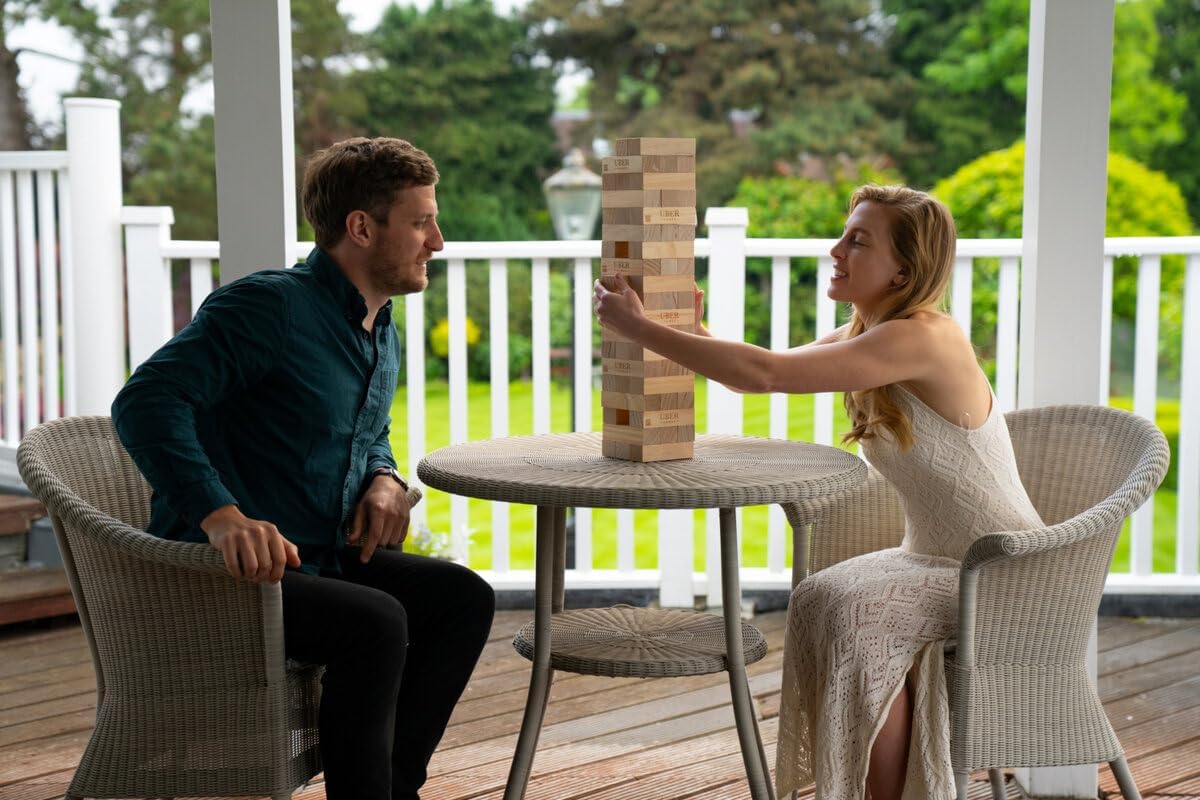 Uber Games Mini Tumble Tower in storage bag - Pine