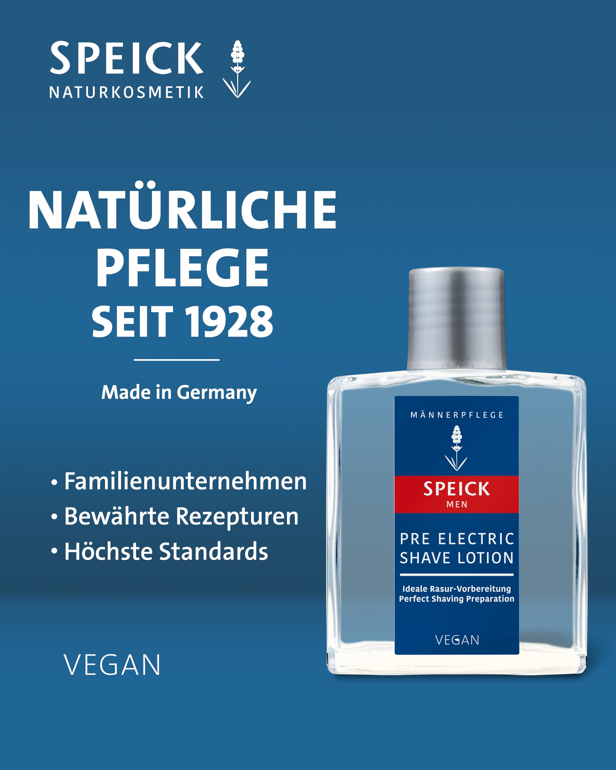 Speick Men Pre Electric Shave Lotion – Hautschonende Vorbereitung für Elektrorasur, 5x100 ml