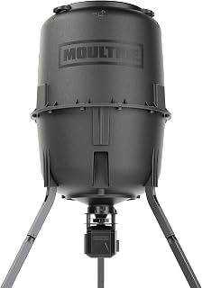 Moultrie Pro Hunter III 250lb Bluetooth Deer Feeder - App-Controlled Timer, 360° Spincast, Solar Ready Game Feeder Kit