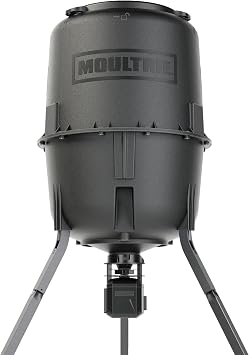 Moultrie 250lb Pro Hunter III Deer Feeder System - 250lb Hopper and Deer Feeder Kit - Digital Timer System 10 Day Feeding Time - Moultrie Connect Bluetooth