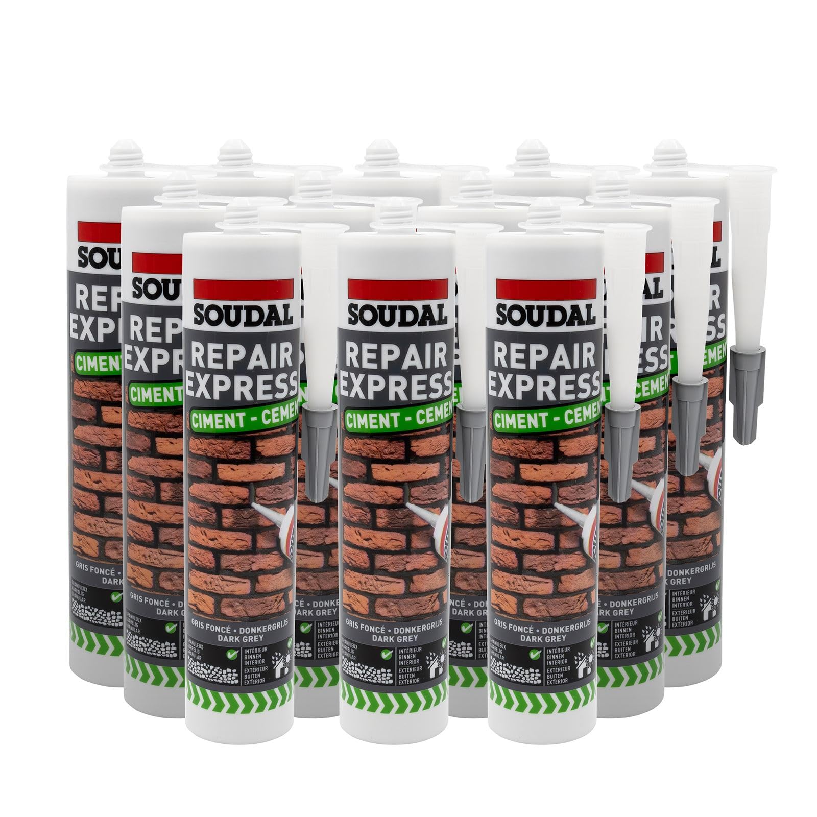 Truly Pvc Limited Dark Grey Soudal Repair Express Cement Acrylic Polymer Textured (X12)